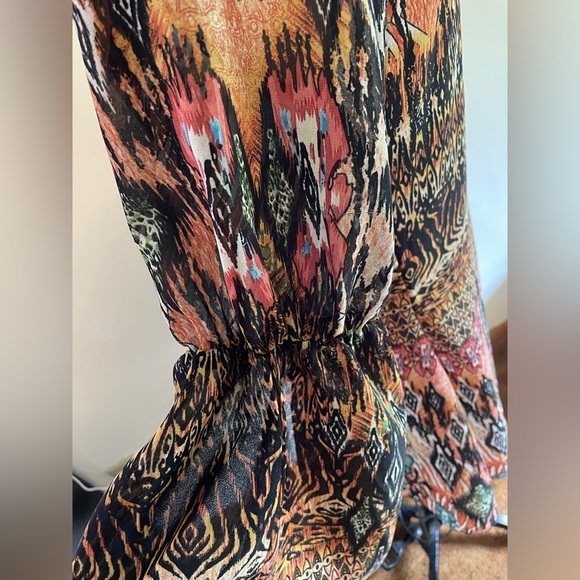 Multi Color Multi Pattern Boho Lightweight Dress - Picture 2 of 7